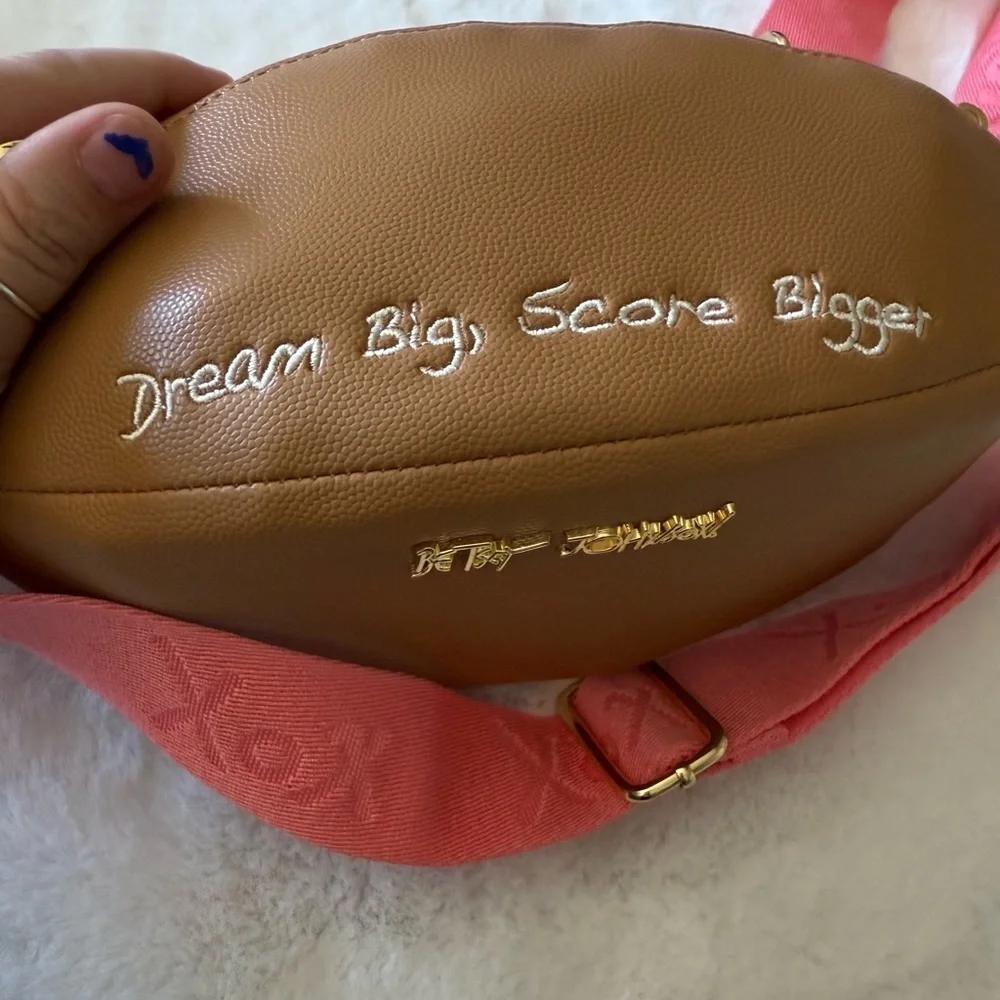 🎀🏈Betsey Johnson Kitsch Crossbody Football XOTOSS NWT 🏈🎀 - Picture 10 of 15